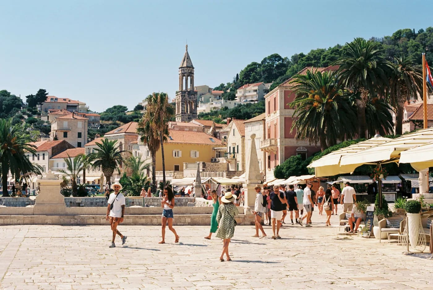 Hvar island scenery above the Adriatic