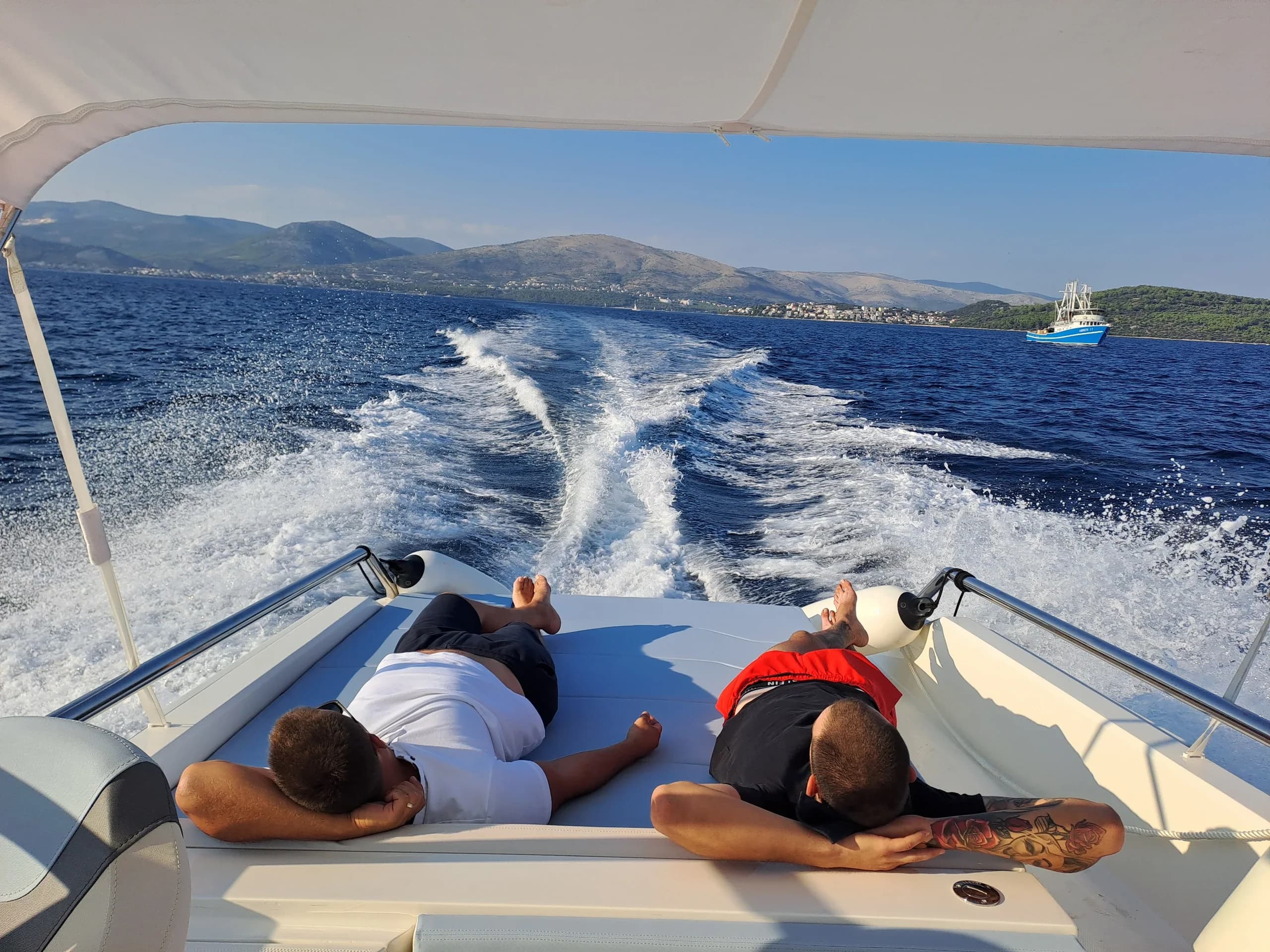Guests enjoying a day aboard the SeaExplore boat